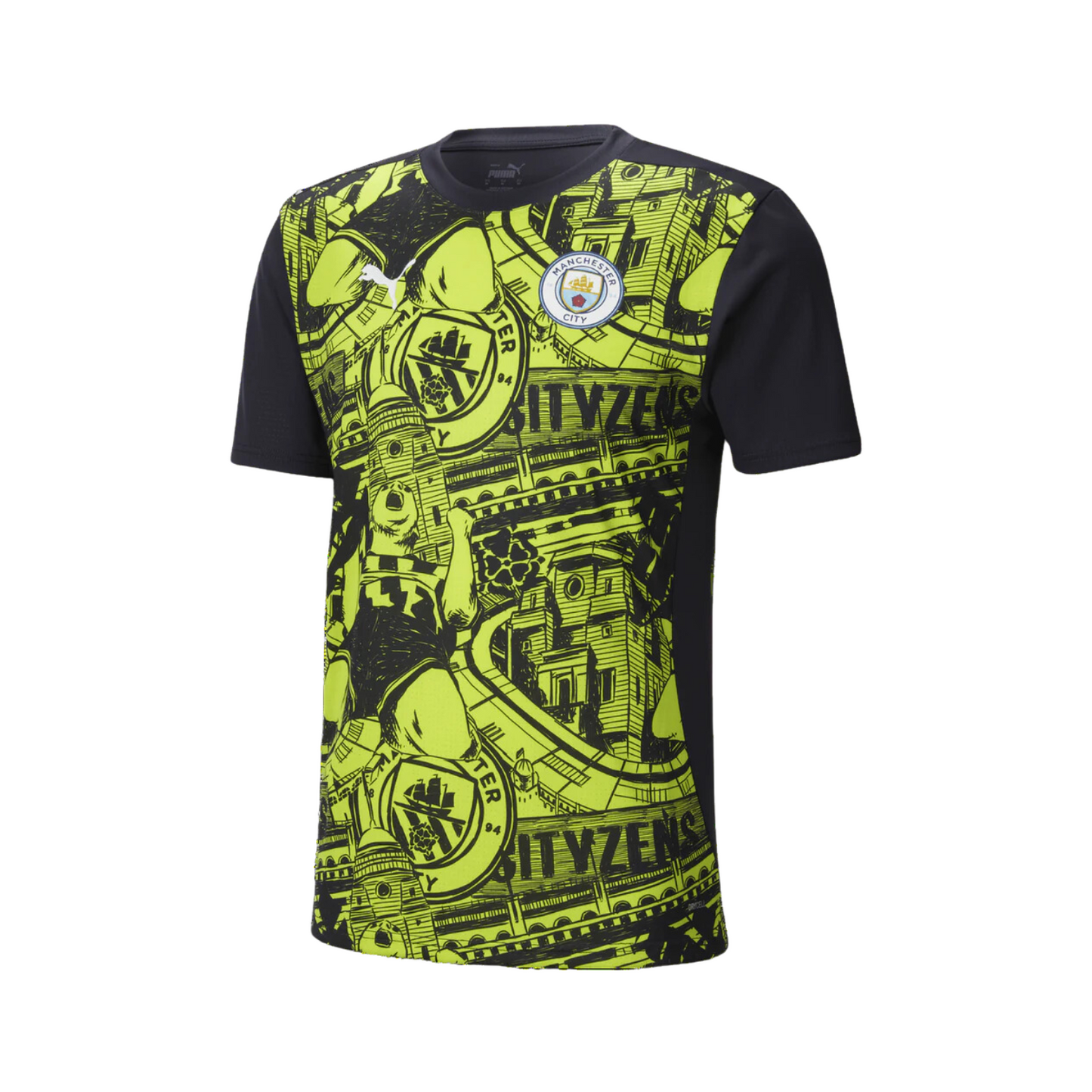 Manchester City Pre-Match Shirt 24/25 - Yellow Glow/Magic Blue