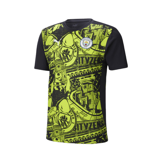 Manchester City Pre-Match Shirt 24/25 - Yellow Glow/Magic Blue