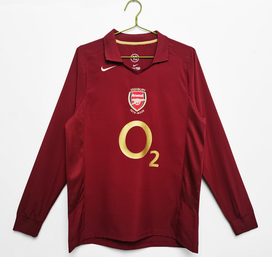 Arsenal Retro Shirt 2005/2006 Long Sleeve O2 Home