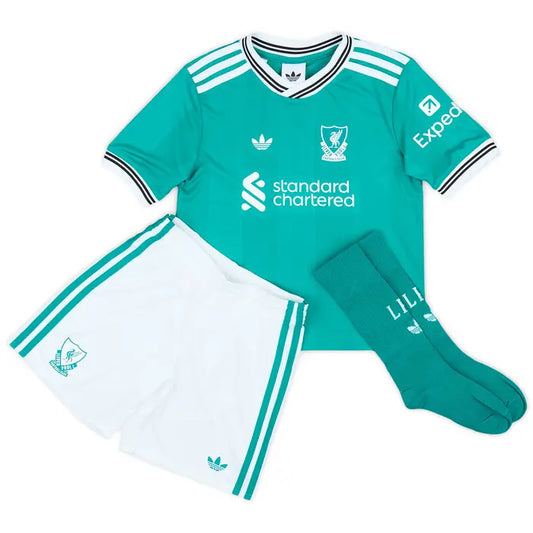 2025-26 Liverpool Third Full Kit Kids