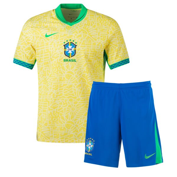 Brazil Kids Football Kit - Home 2024/25