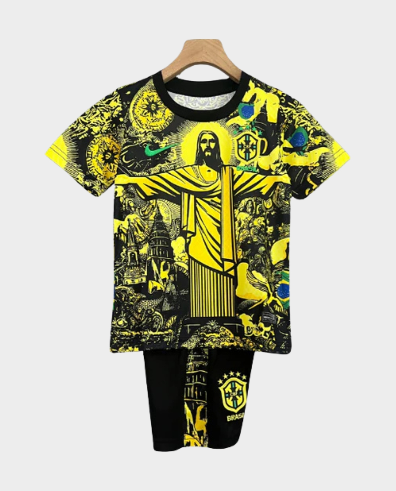 Kids Brazil Christ The Redeemer Yellow Kit 2025-26